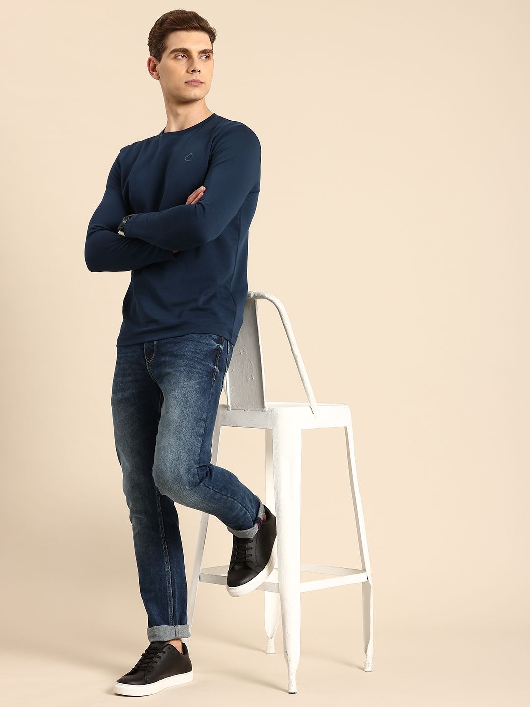 Being Human Men Slim Fit Heavy Fade Stretchable Jeans