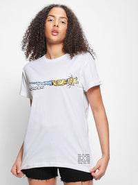 Bewakoof Women Garfield Comic Printed Relaxed Fit T-shirt