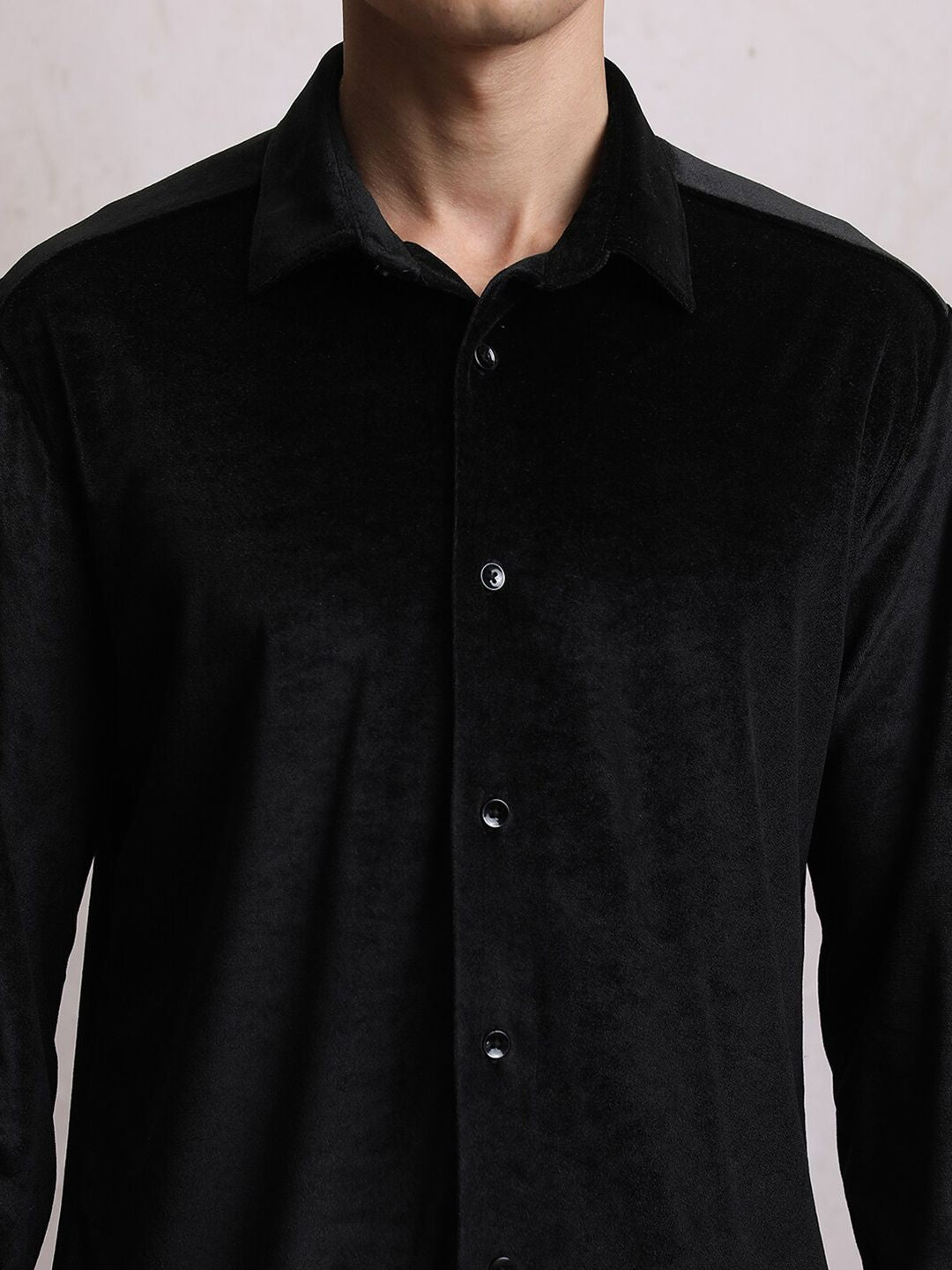 LOCOMOTIVE Velvet Textured Evening Casual Shirt