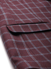 Park Avenue Checked Single-Breasted Semiformal Blazer
