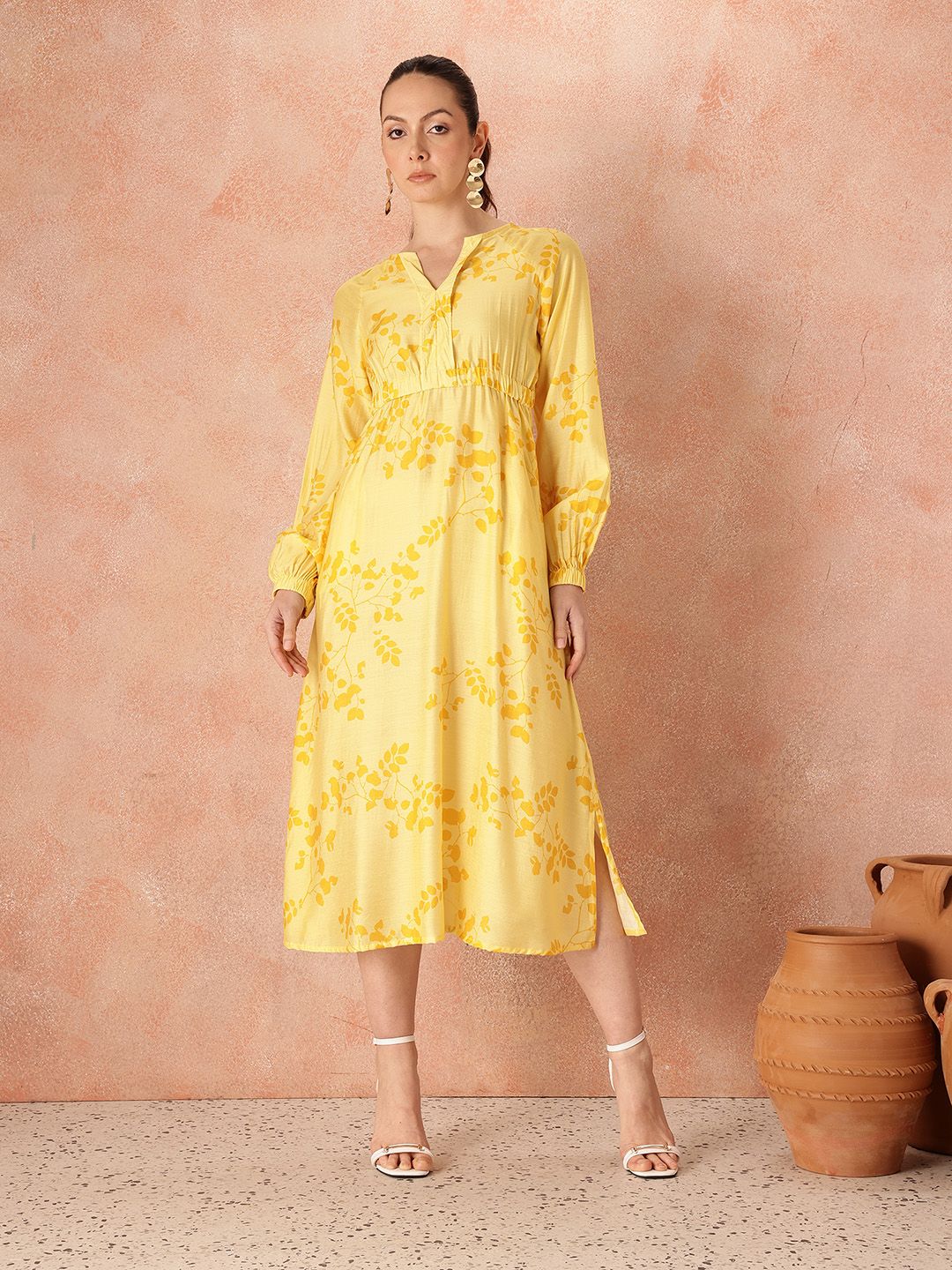 all about you Floral Print Empire Dress
