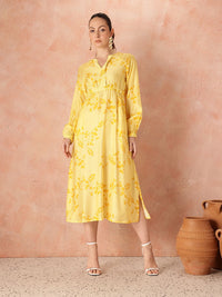 all about you Floral Print Empire Dress