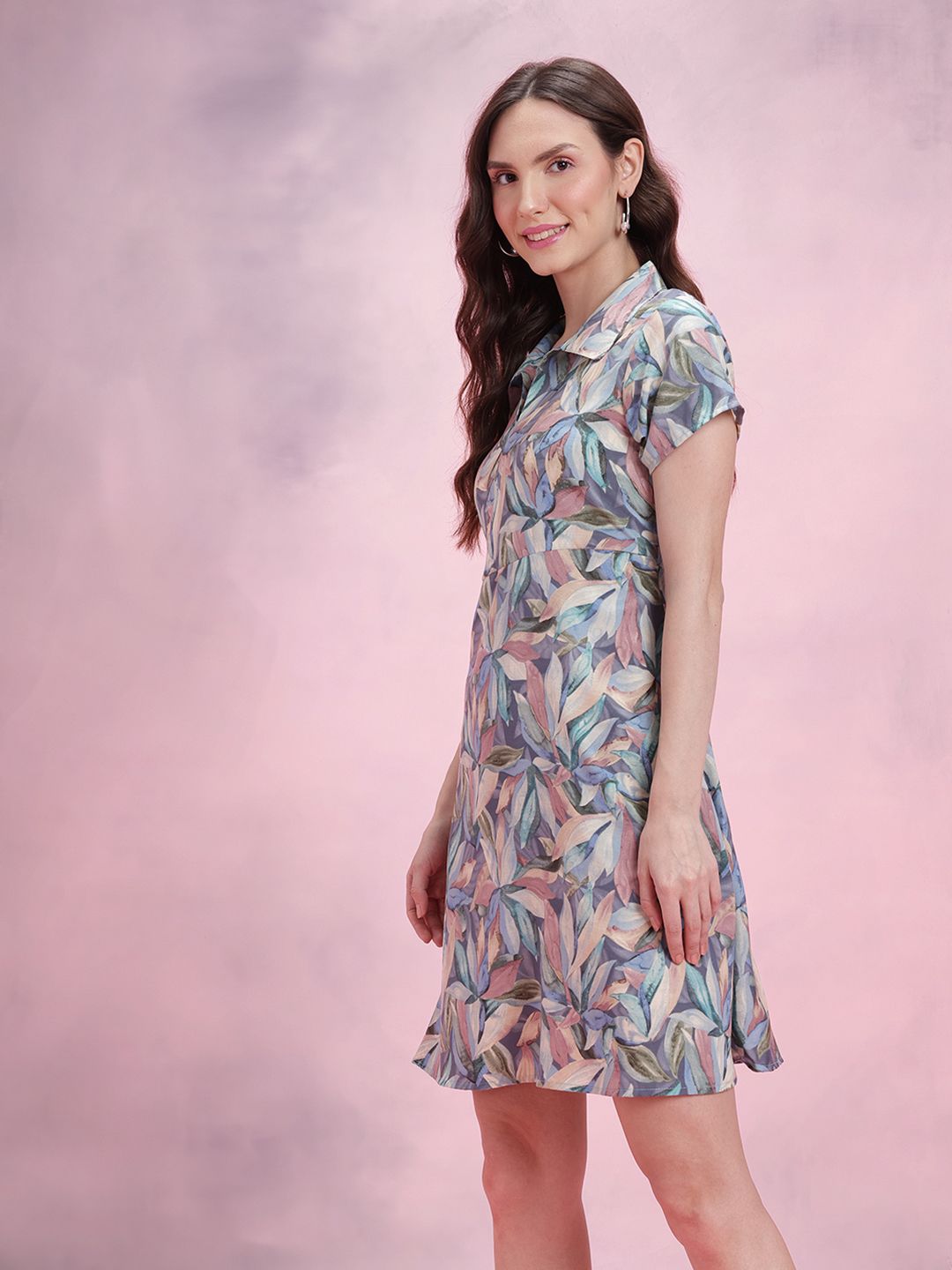 DressBerry Floral Print A-Line Dress