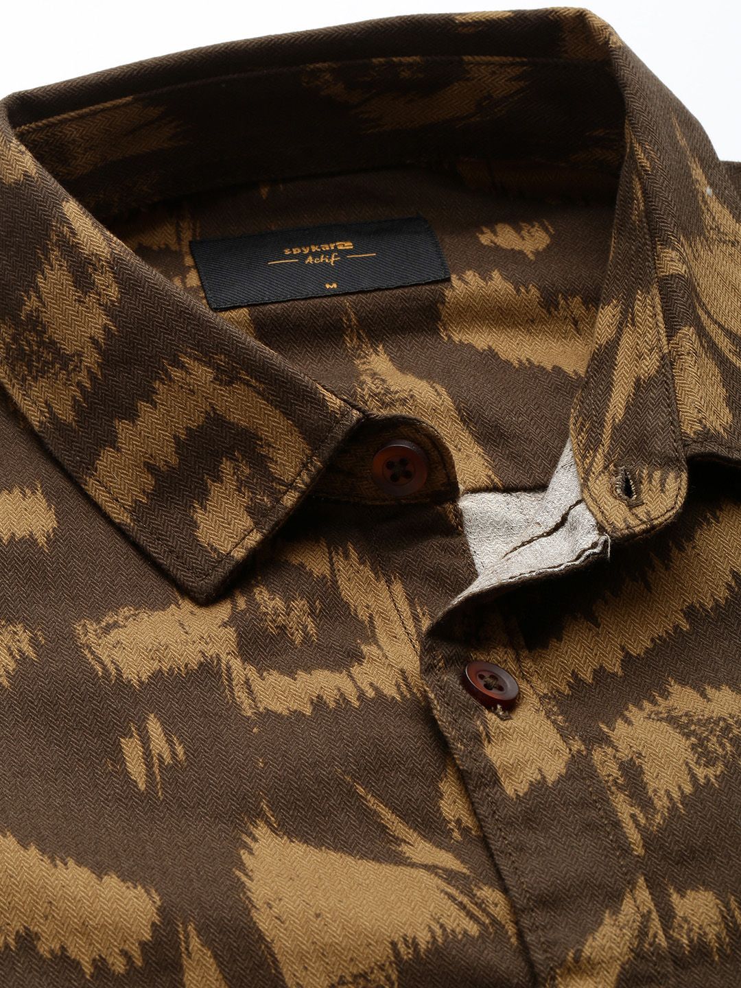 SPYKAR Pure Cotton Slim Fit Opaque Printed Casual Shirt