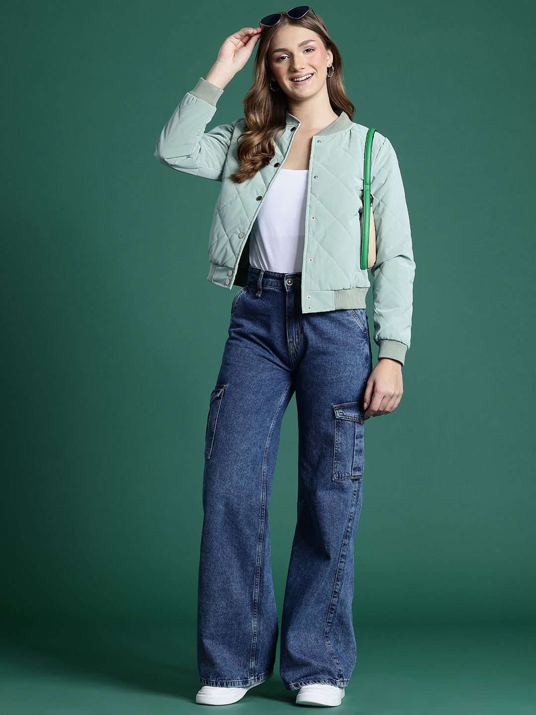 DressBerry Stand Collar Quilted Jacket
