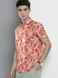 The Indian Garage Co Men Regular Fit Tropical Printed Cotton Resortwear Shirt