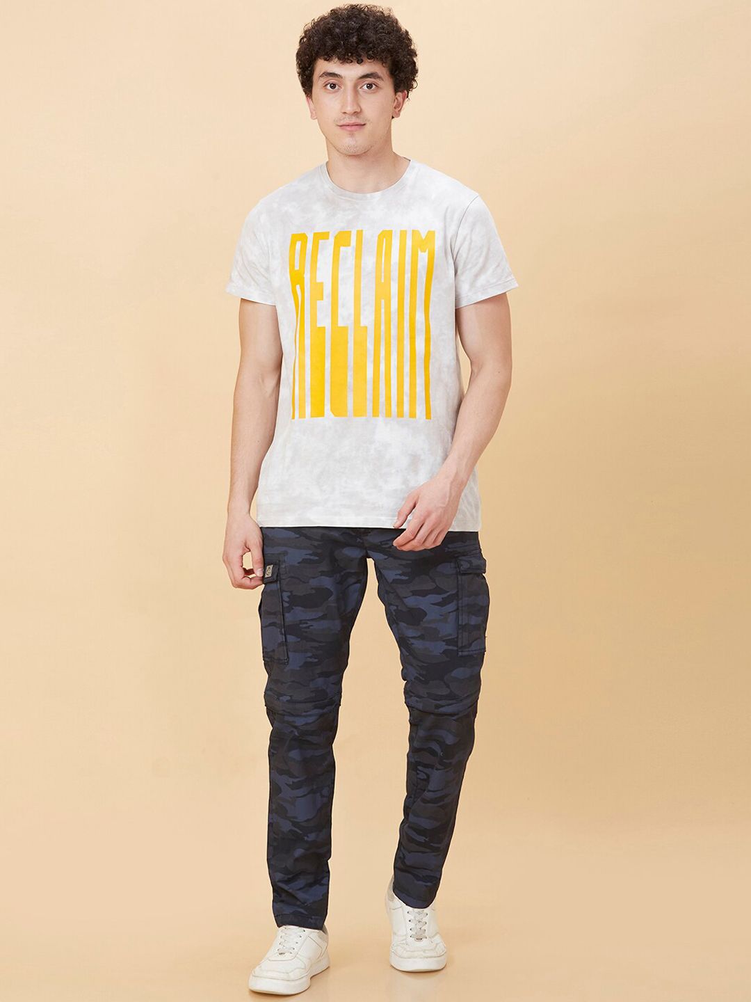 Being Human Men Camouflage Printed Slim Fit Cargos