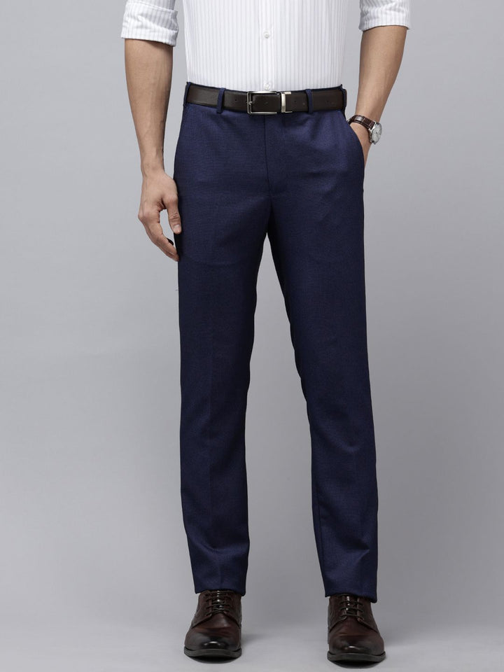 Park Avenue Men Textured Formal Trousers