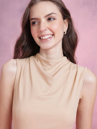 DressBerry Ribbed High Neck Bodysuit