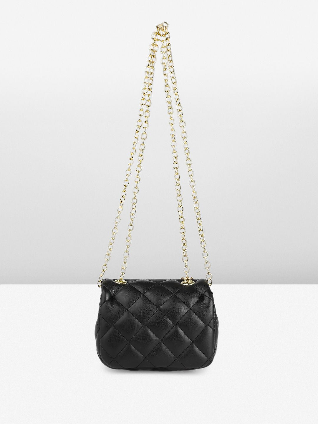 DressBerry Textured Miniature Shoulder Bag with Quilted