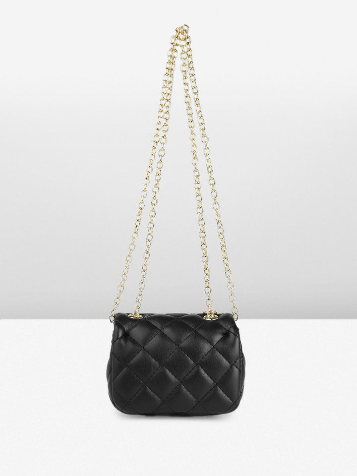 DressBerry Textured Miniature Shoulder Bag with Quilted