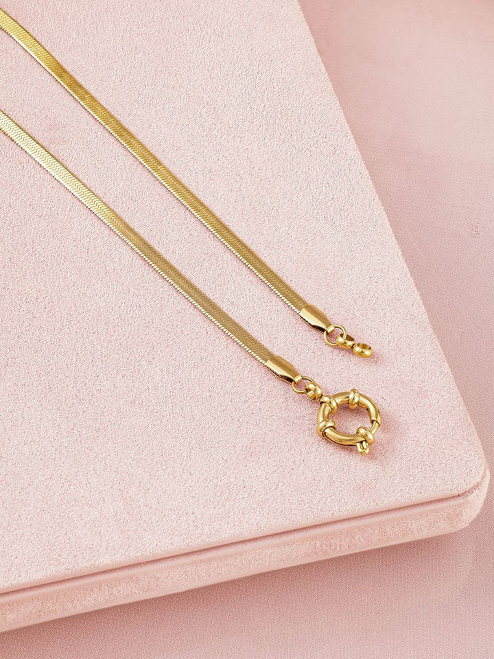 Rubans 18k Kalung Rantai Demi-Fine-Fine Free-Free Gold