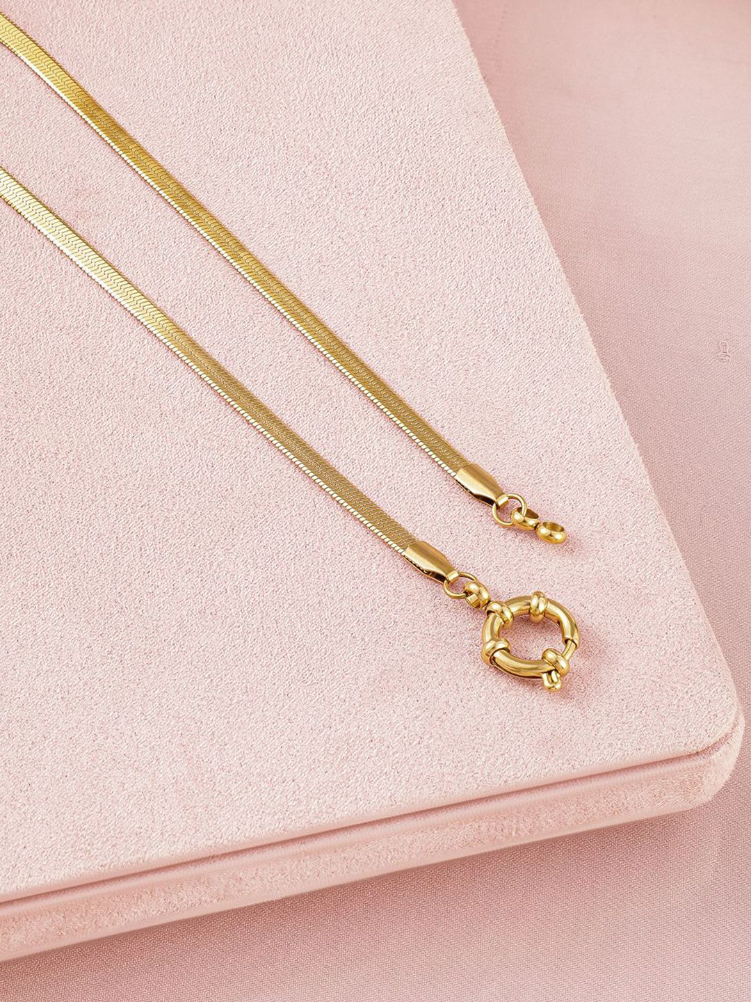 Rubans 18k Kalung Rantai Demi-Fine-Fine Free-Free Gold