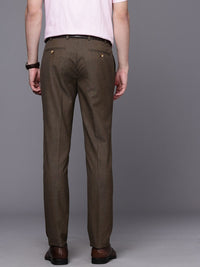 Raymond Men Textured Slim Fit Formal Trousers