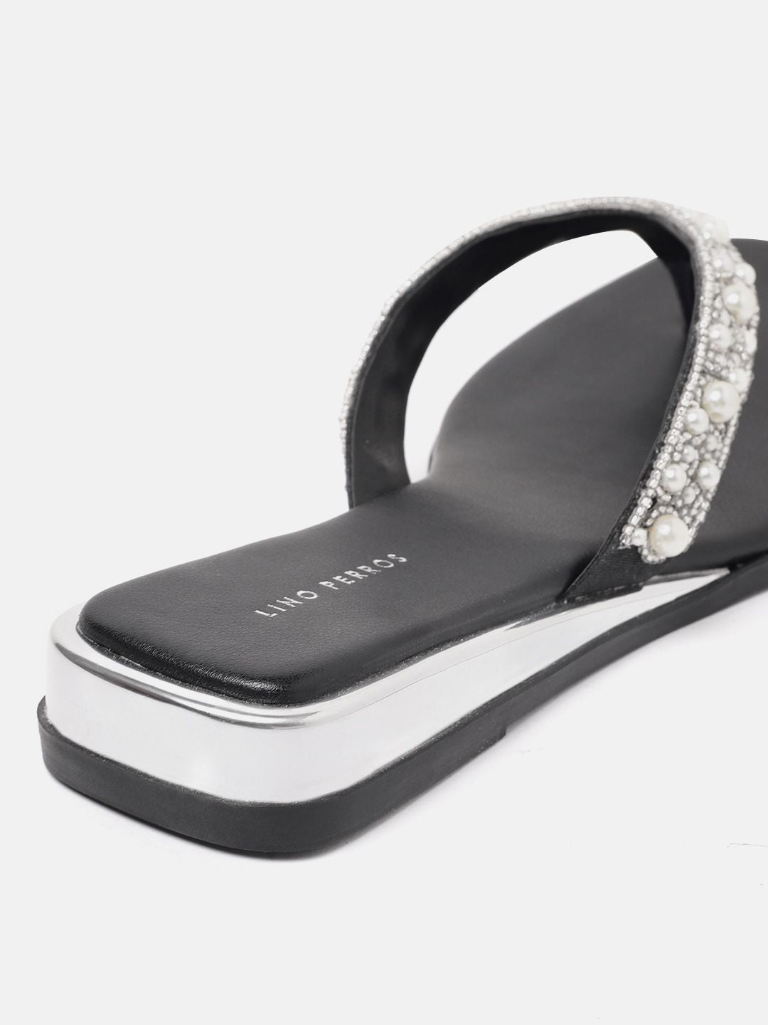 Lino Perros Women Embellished Open Toe Flats