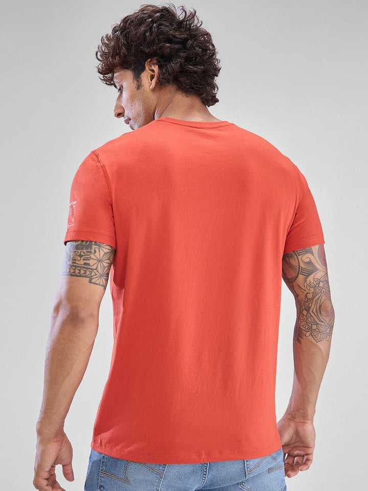 SPYKAR Men Graphic Printed Slim Fit T-shirt