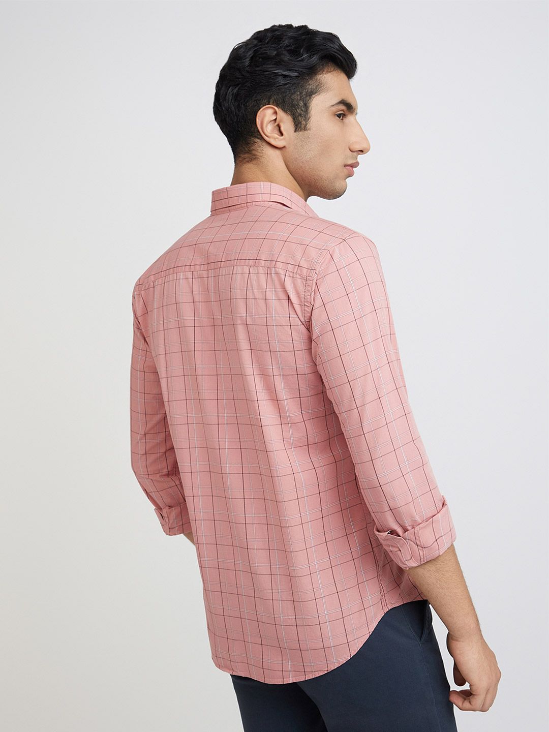 Park Avenue Men Slim Fit Tartan Checks Opaque Pure Cotton Casual Shirt