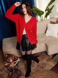Berrylush Ribbed Acrylic Cardigan Sweater