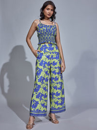 The Label Life Women Floral Printed Flared Parallel Trouser