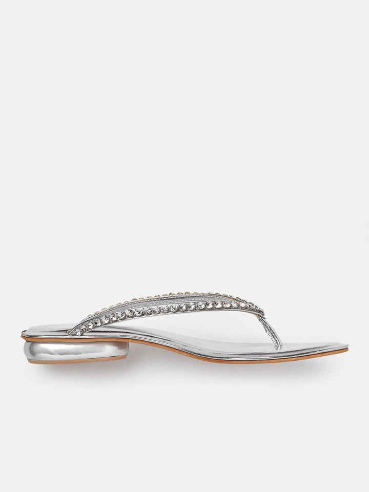 Lino Perros Women Embellished Open Toe Flats