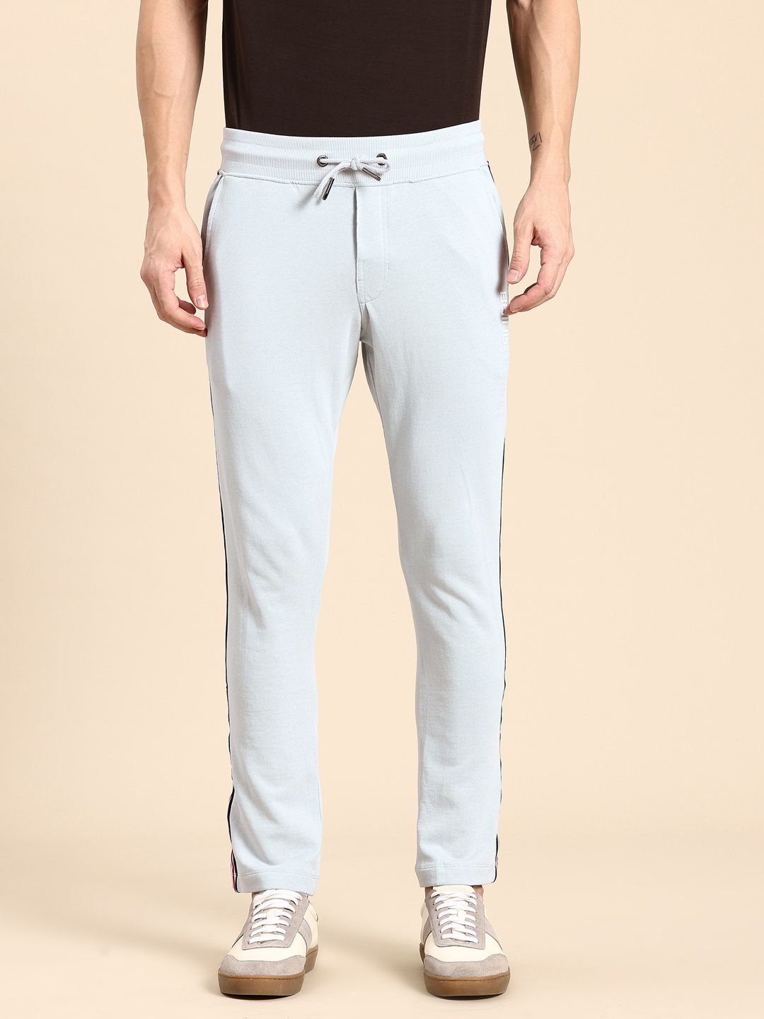 Being Human Men Pure Cotton Side Stripes Track Pants