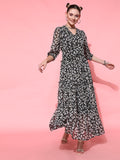 STREET 9 Women Black Floral Dress