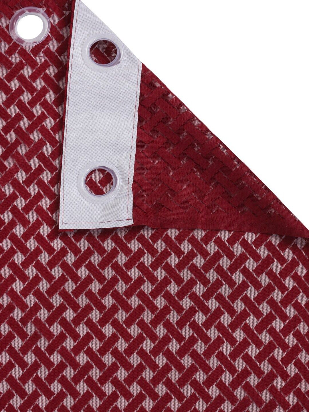 HOSTA HOMES Maroon Geometric Long Door Curtain