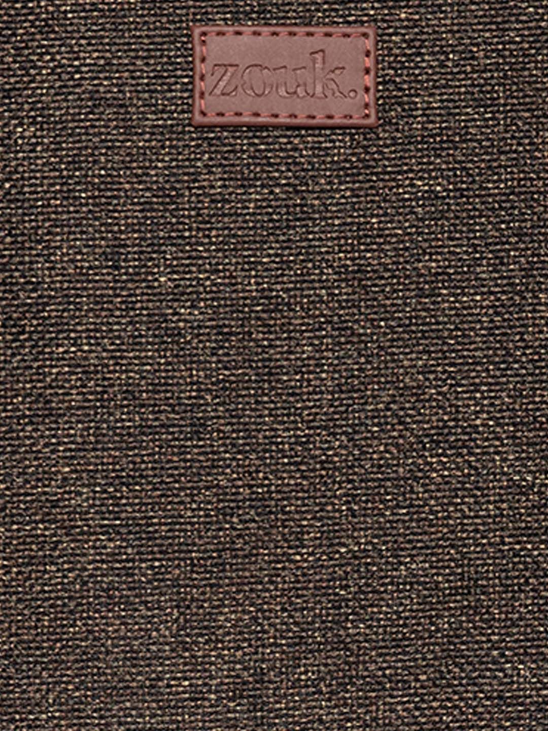 ZOUK Women Brown Structured 16 Inch Laptop Shoulder Bag
