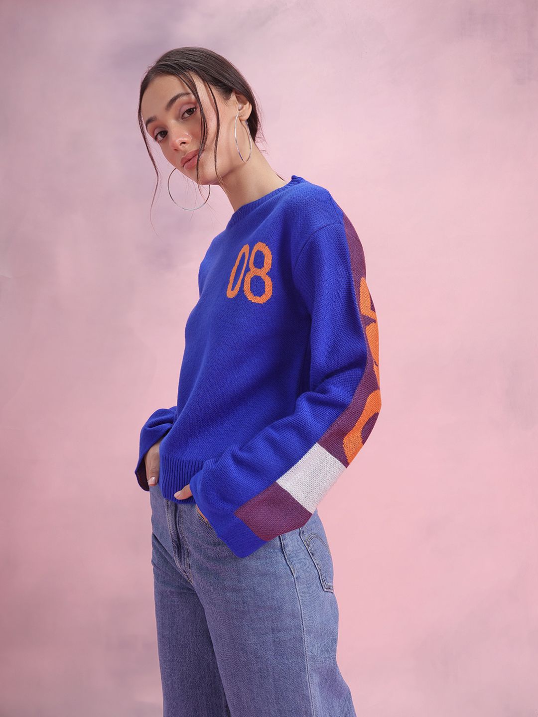 DressBerry Typography Acrylic Pullover