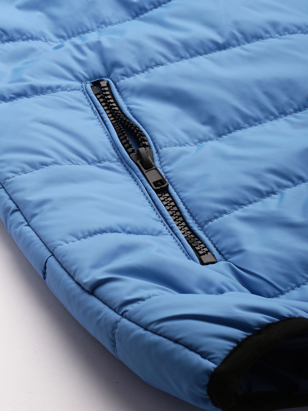 The Indian Garage Co Men Zip-Front Puffer Jacket with Zip Pockets