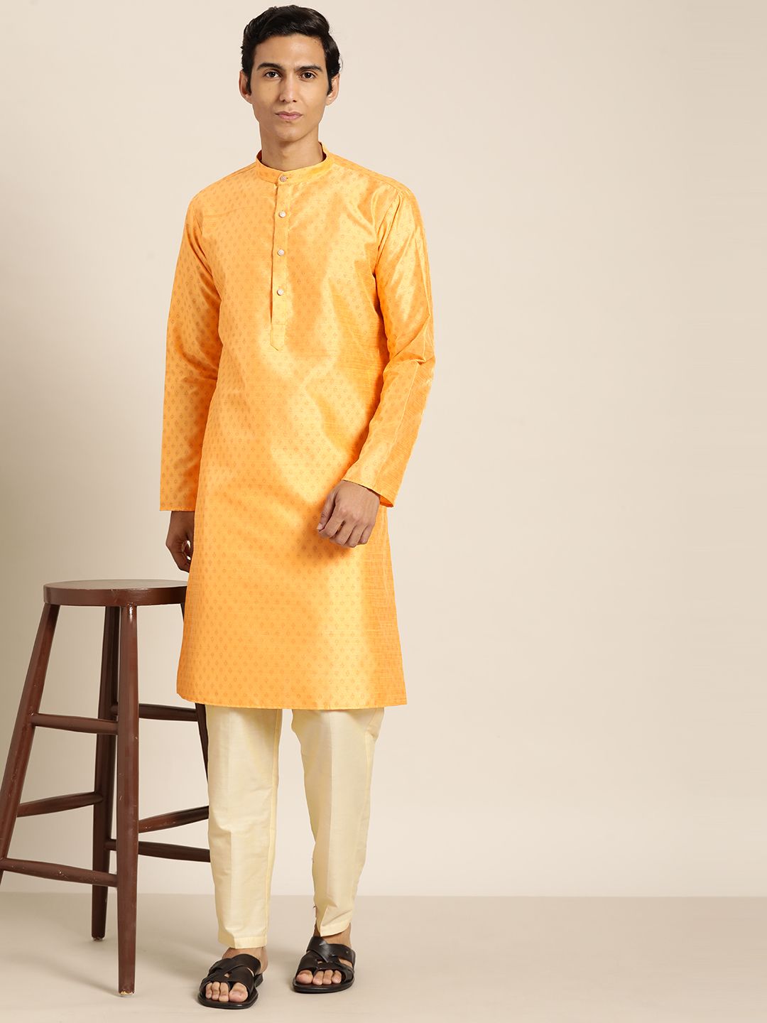 SOJANYA Ethnic Motifs Printed Silk Blend Kurta