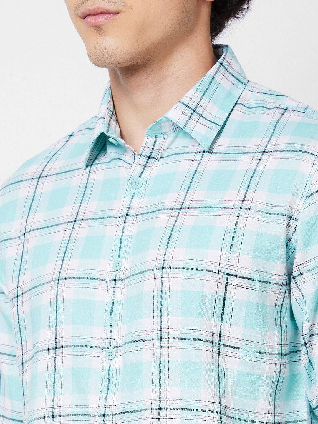SPYKAR Men Tartan Checked Opaque Cotton Casual Shirt