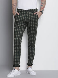 The Indian Garage Co. X Luxe Men Checked Slim Fit Trousers