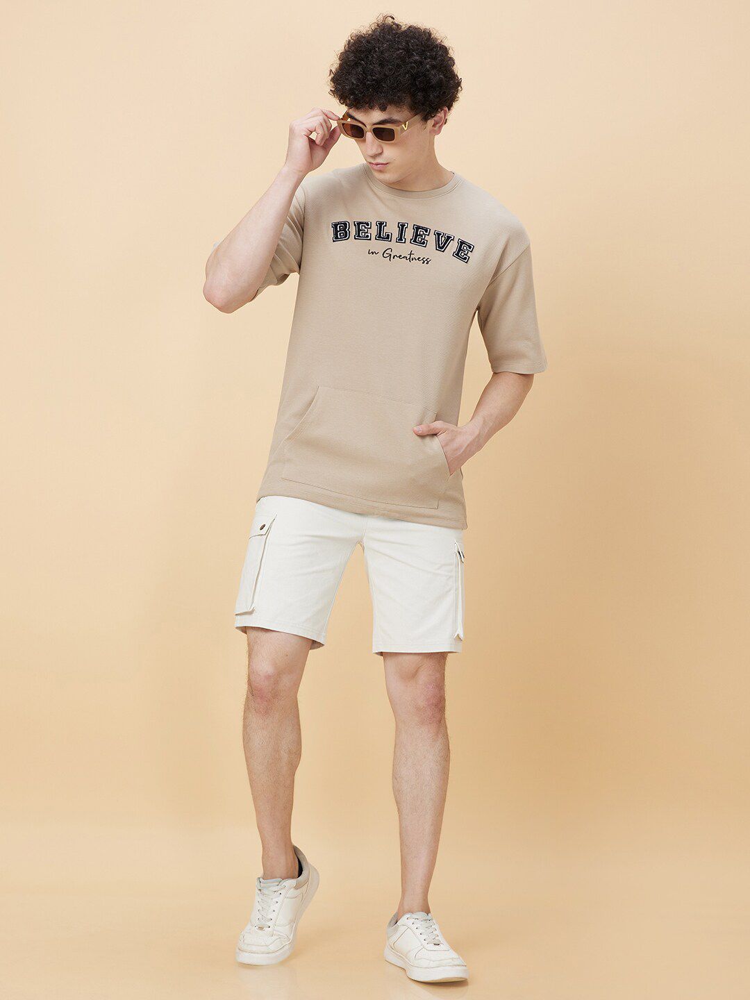 Being Human Typography Printed Drop Shoulder Sleeves Oversized T-shirt