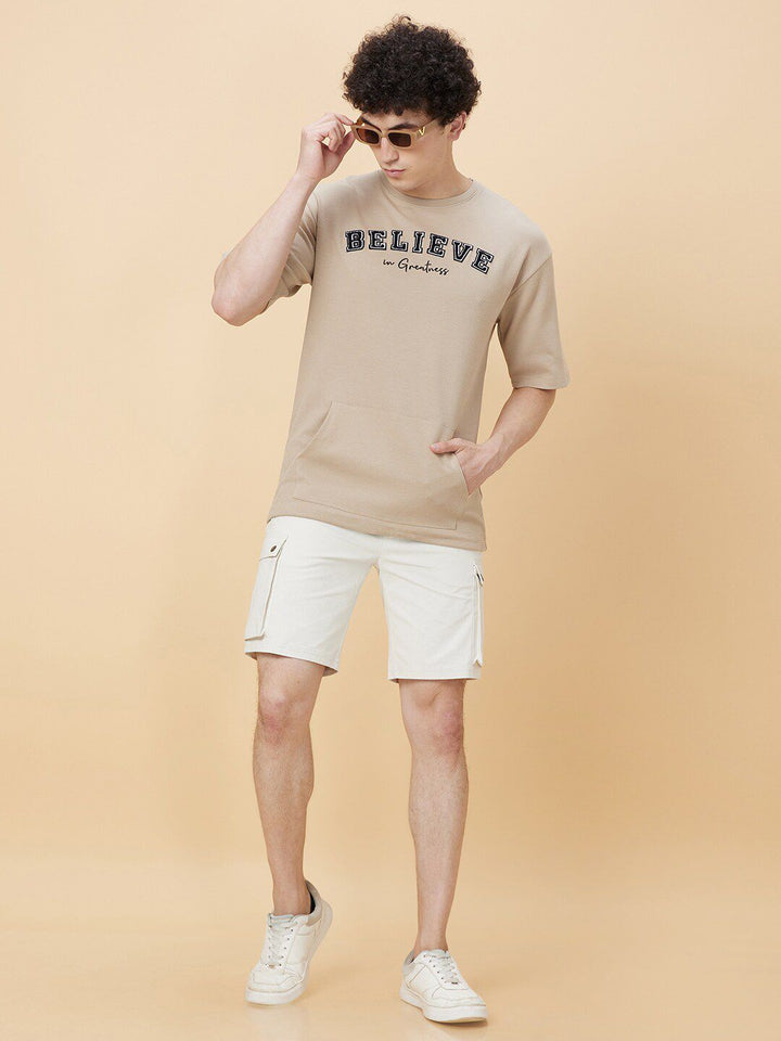 Being Human Typography Printed Drop Shoulder Sleeves Oversized T-shirt