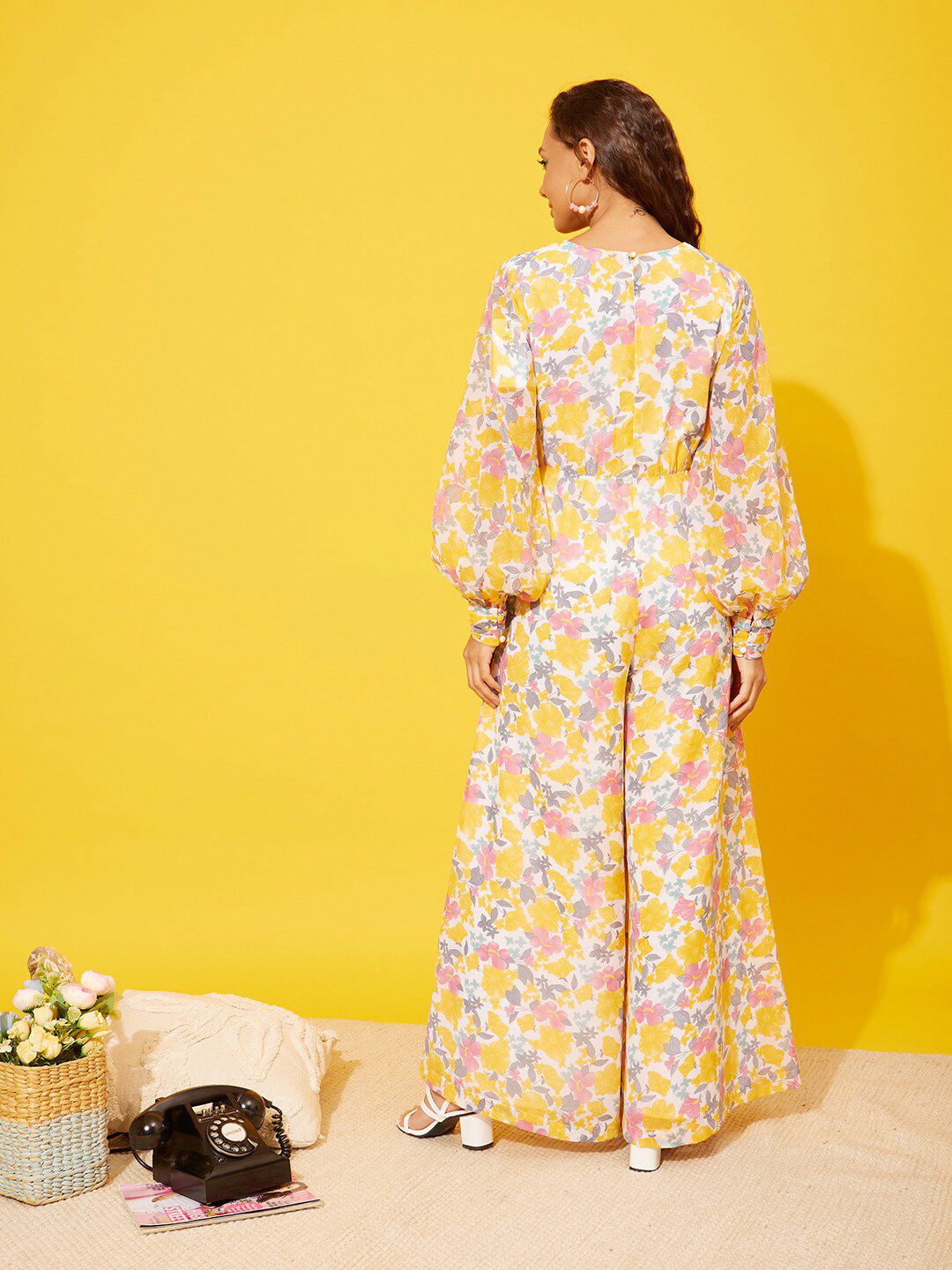 QUIERO Printed Culotte Jumpsuit