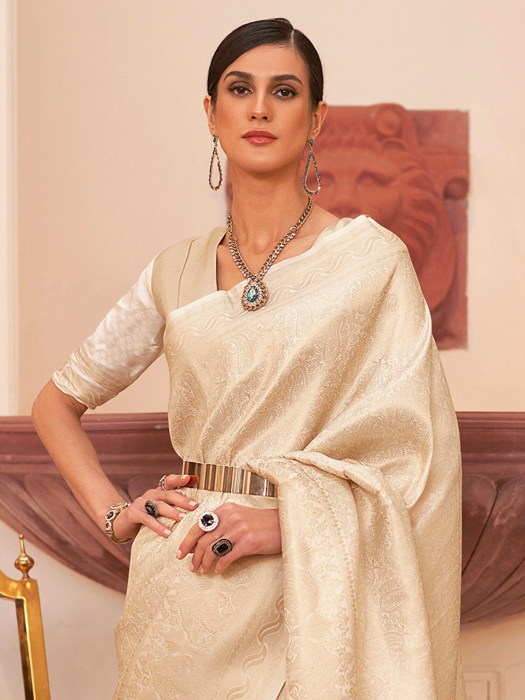 Saree mall Woven Design Zari Banarasi Traditional Sarees