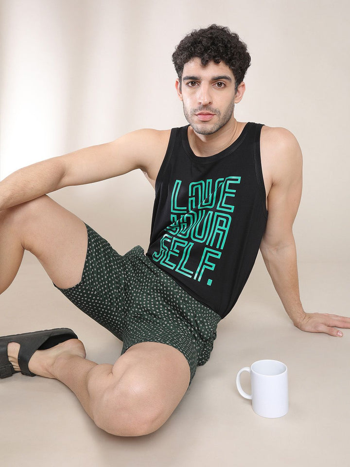 The Indian Garage Co Men Green Printed Pure Cotton Boxers 0620-BXR06-13
