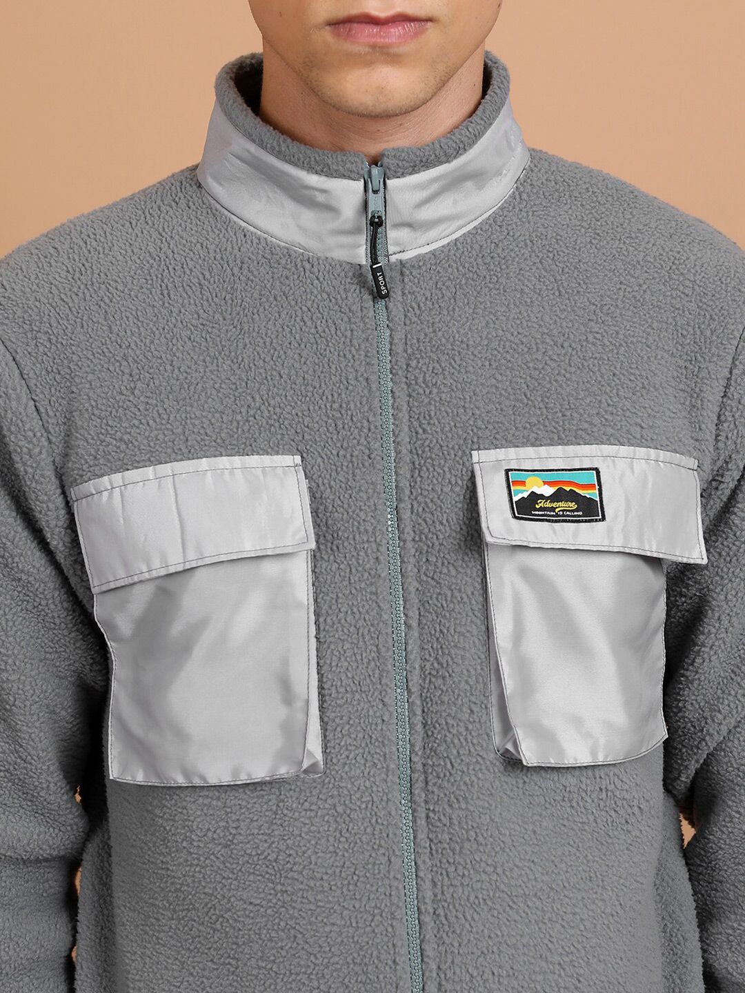 HIGHLANDER High Neck Front-Open Sweatshirt