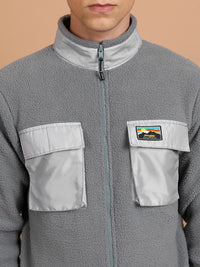 HIGHLANDER High Neck Front-Open Sweatshirt