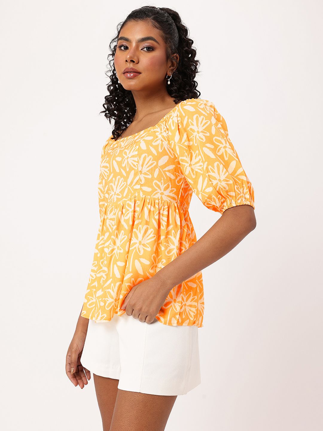 DressBerry Slay it With Flowers Printed A-Line Top