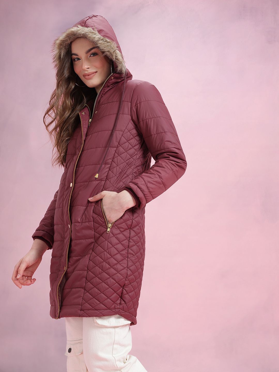 DressBerry Hooded Longline Parka Jacket