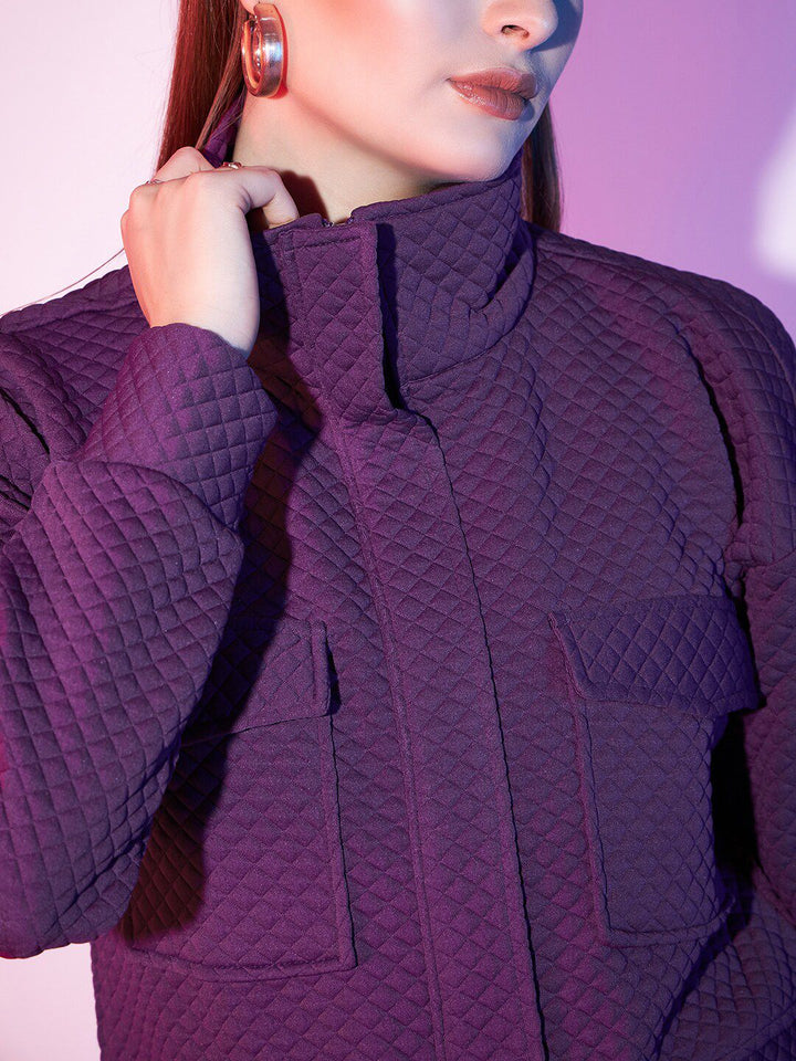 STREET 9 Mock Collar Quilted Jacket