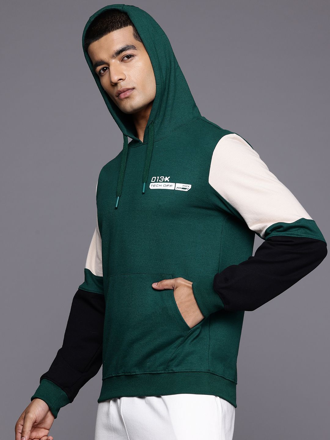 HRX by Hrithik Roshan Typography Print Hooded Sweatshirt
