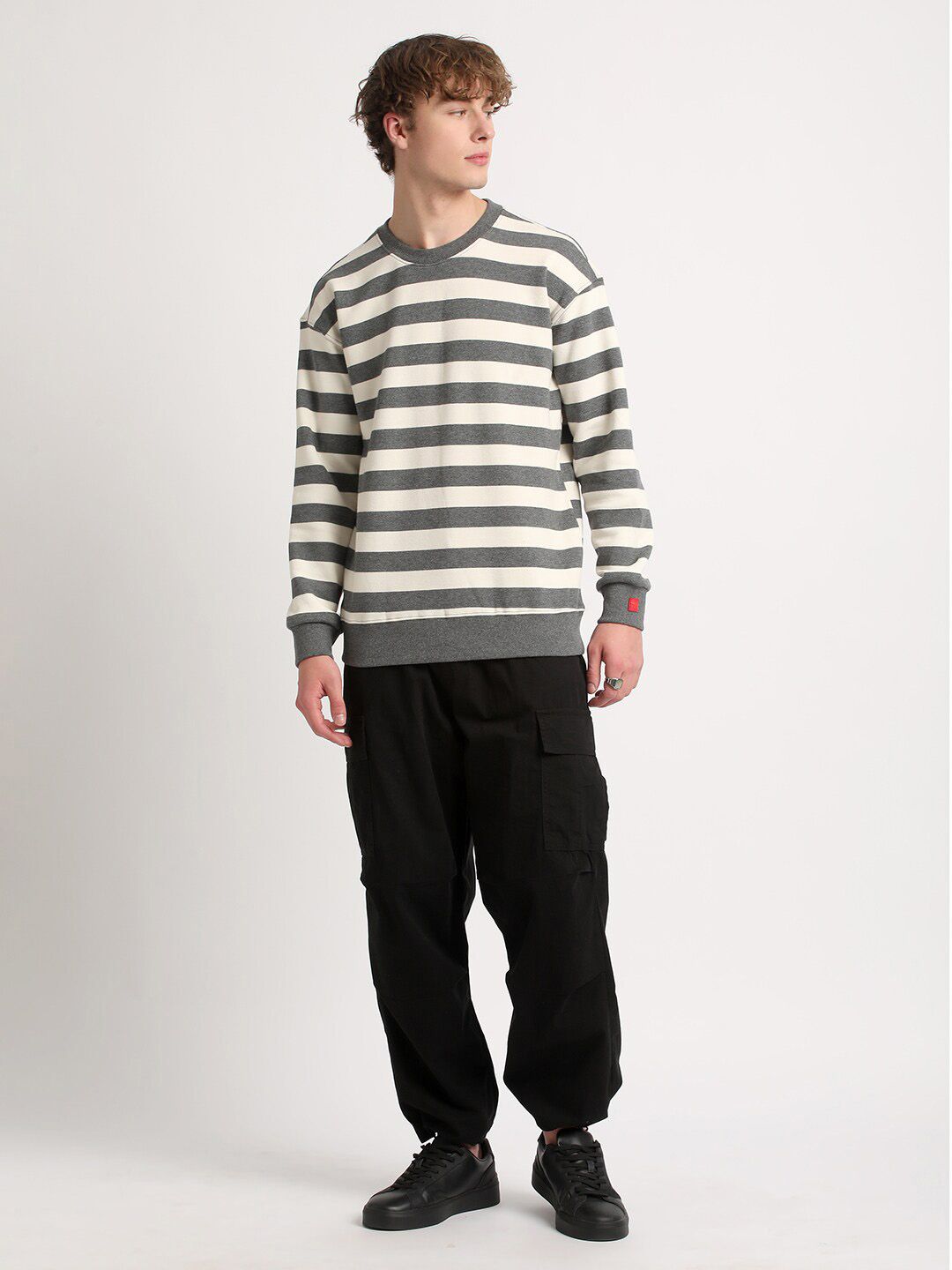 THE BEAR HOUSE Striped Cotton Sweatshirt