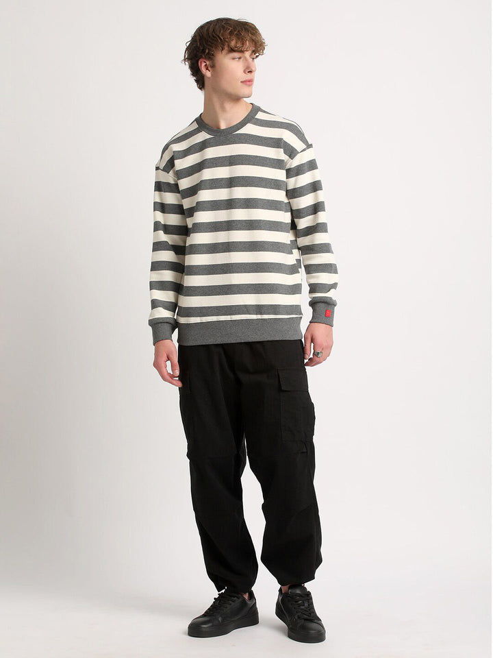 THE BEAR HOUSE Striped Cotton Sweatshirt