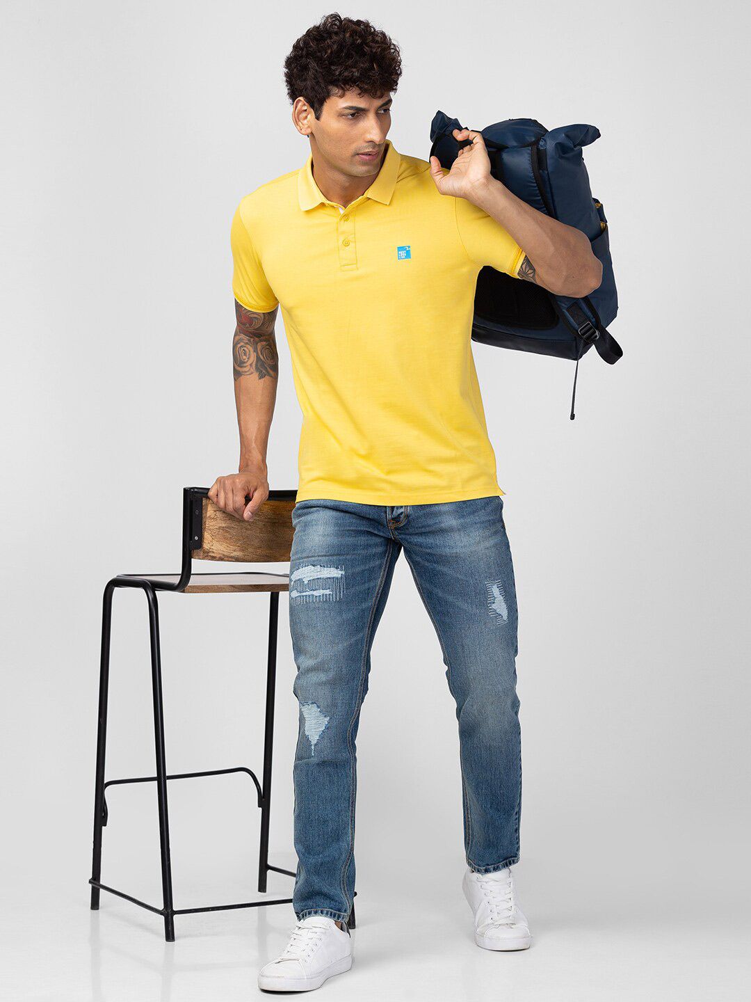 SPYKAR Men Polo Collar Cotton T-shirt