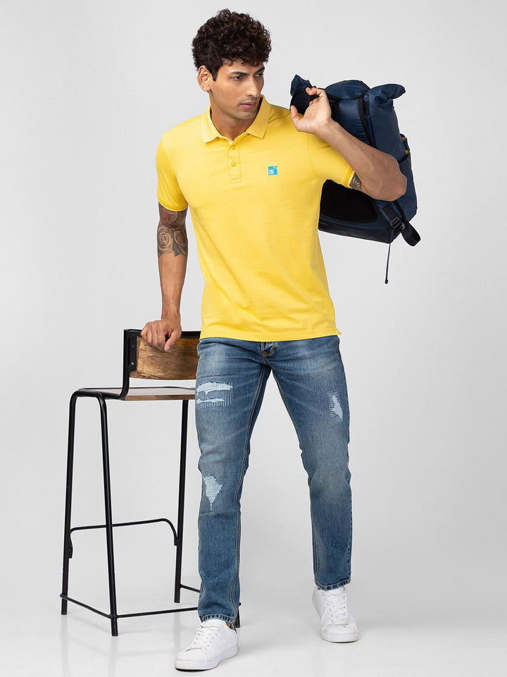 SPYKAR Men Polo Collar Cotton T-shirt