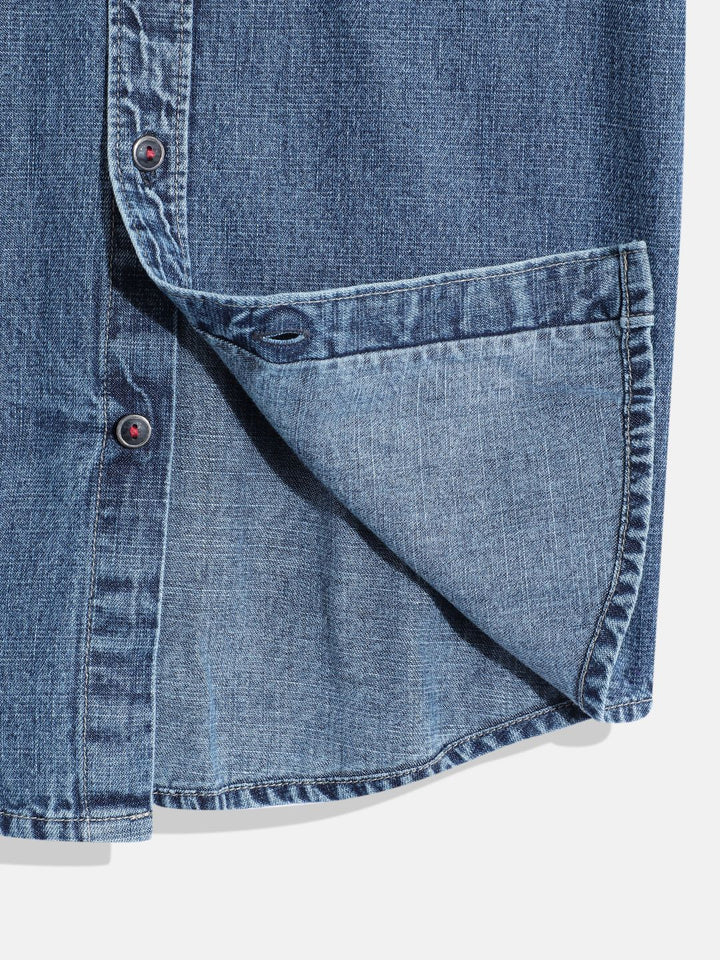 Monte Carlo Boys Solid Chambray Smart Fit Shirt