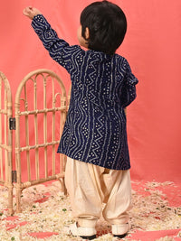 VASTRAMAY Boys Bandhani Printed Regular Kurta with Patiala